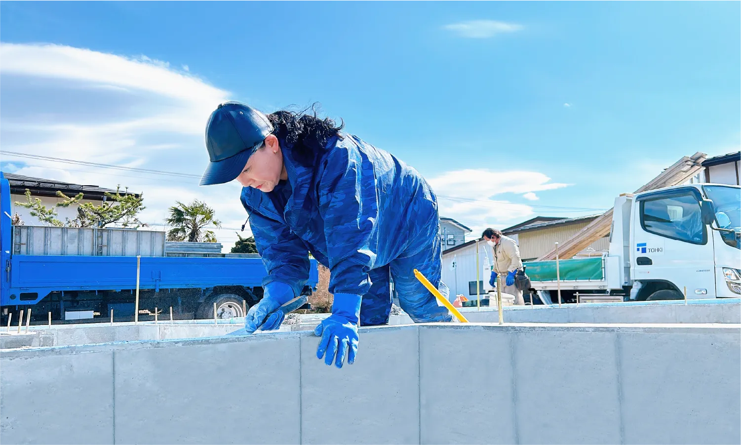 住宅基礎製作の様子